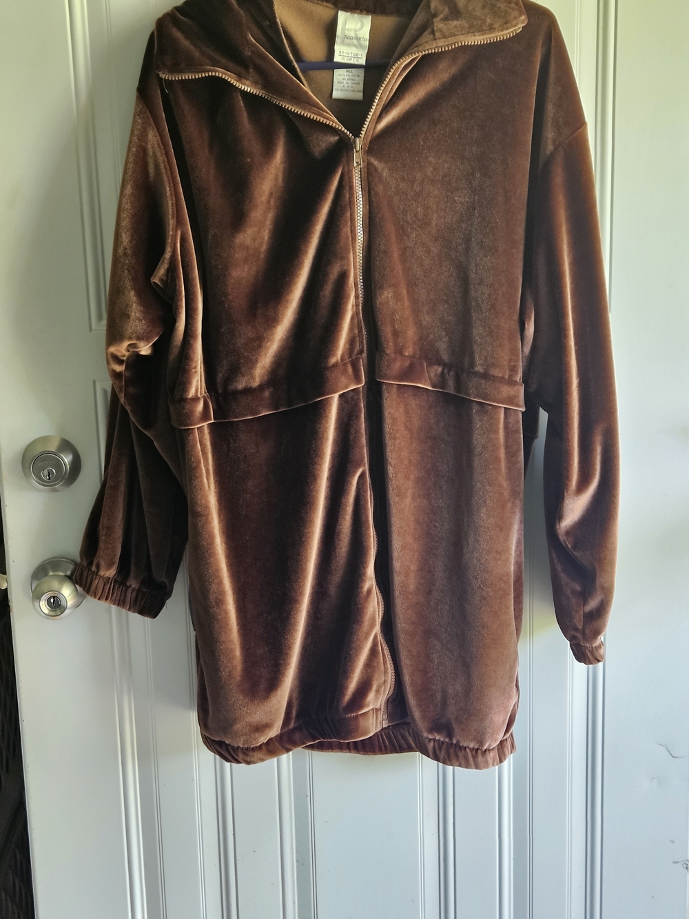 Roaman's Brown Zip-Front Jacket